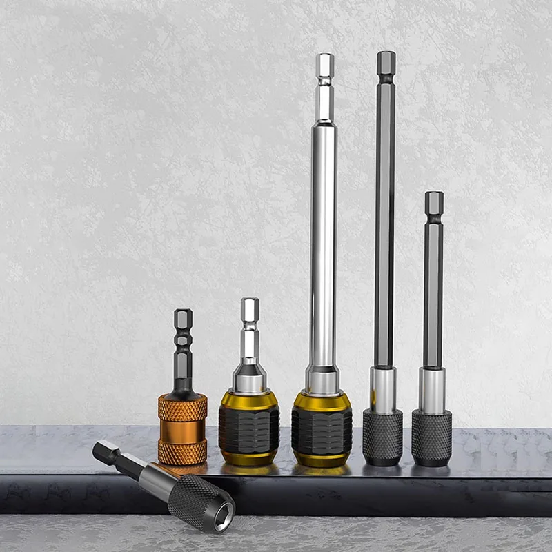  55/60/70/100/120/150mm Hexagonal Quick Release Self-locking Extension Rod Electric Drill Driver Screwdriver Extension Rod