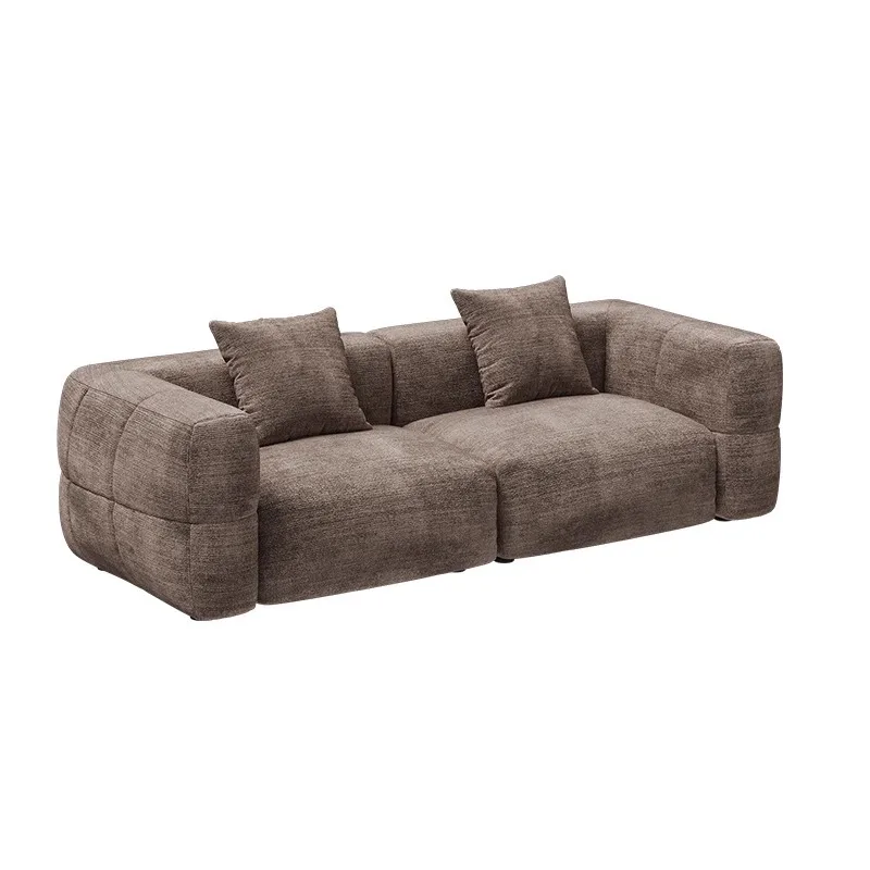 

Medieval style big white fabric sofa straight row retro style cream style high-end sofa combination