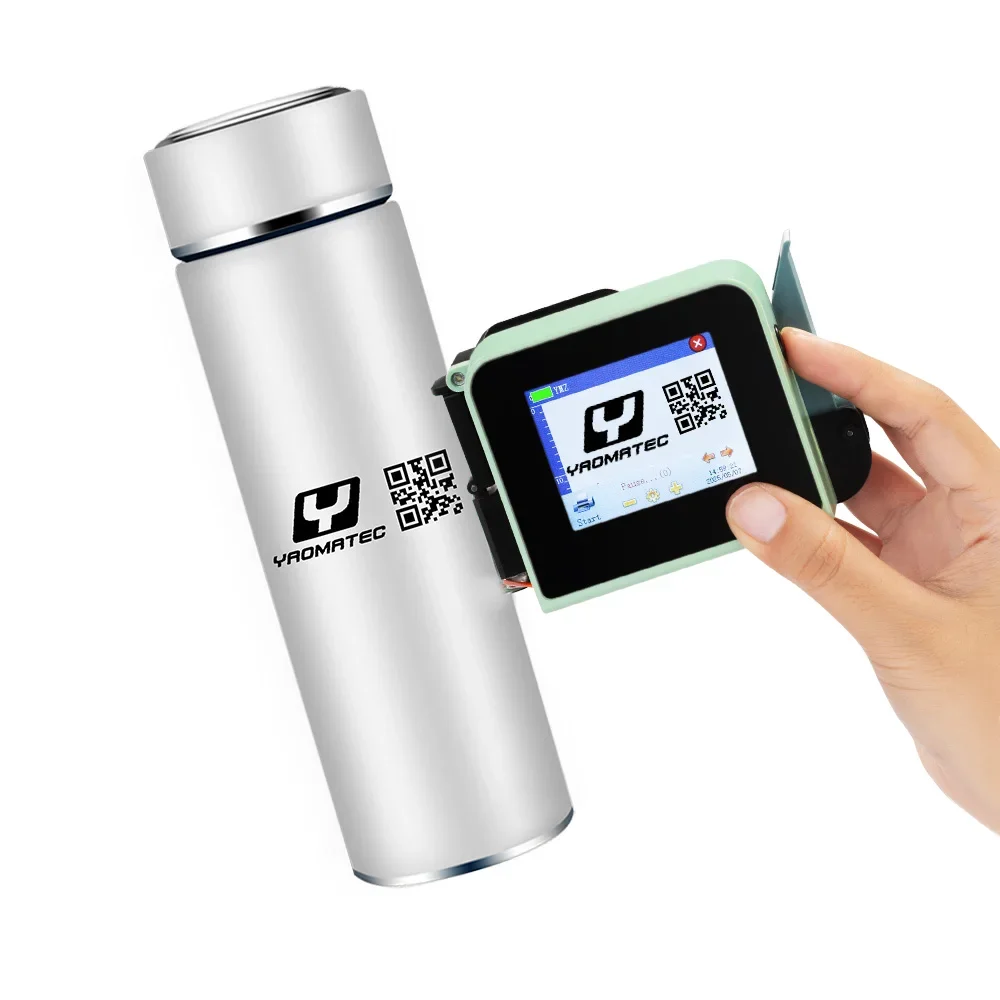 822HOT Yaomatec 12.7MM Portable Mini Printer logo Date Serial Number Batch Code Mini Thermal Inkjet Printer for Plastic Bottles