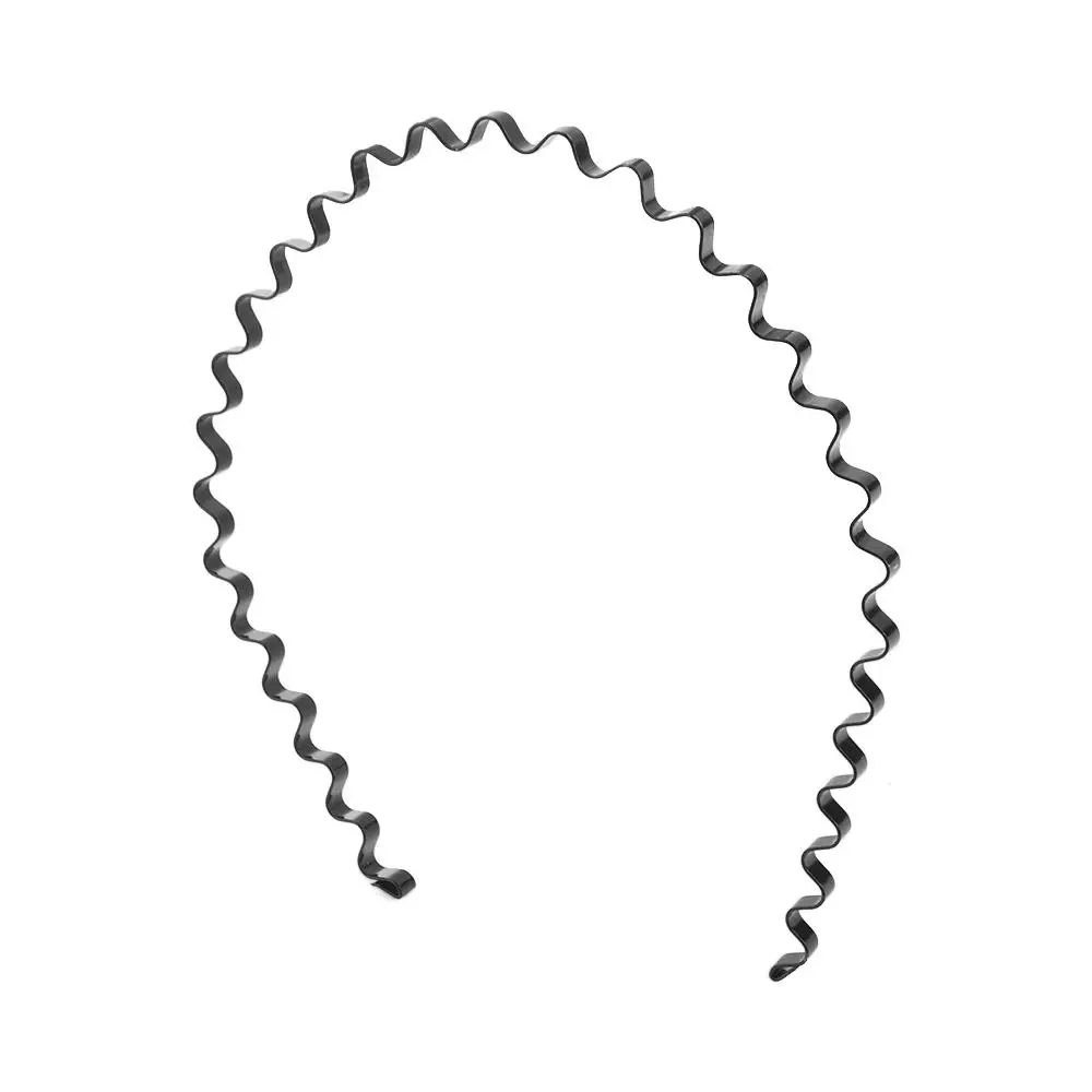 Elegnat Cross Wave Shape Headband Double Layer Simple Thin Metal Hair Hoop Korean Style Spring Shape Men Hair Bands Children