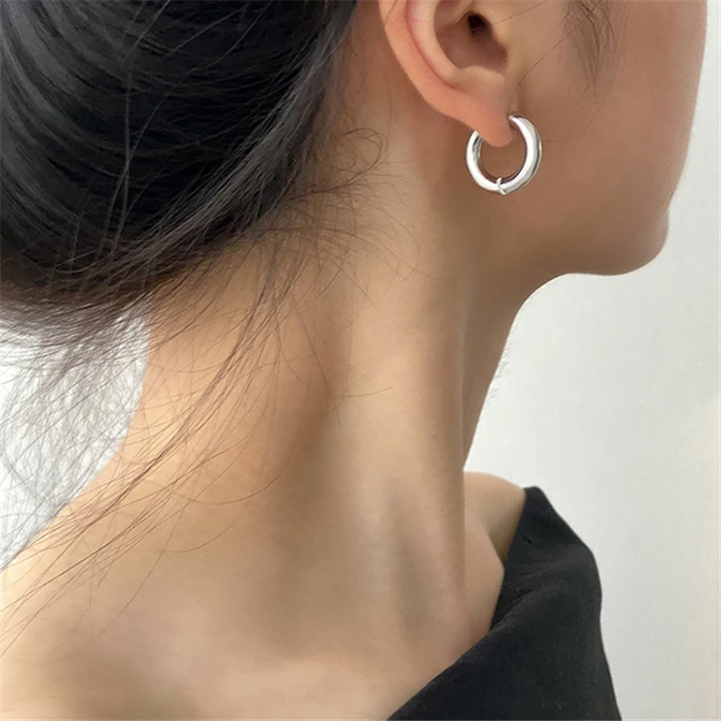 kshmir Fashion Titanium Steel Earrings Daily metal ring earrings Earrings women\'s accessories Jewelry gift free