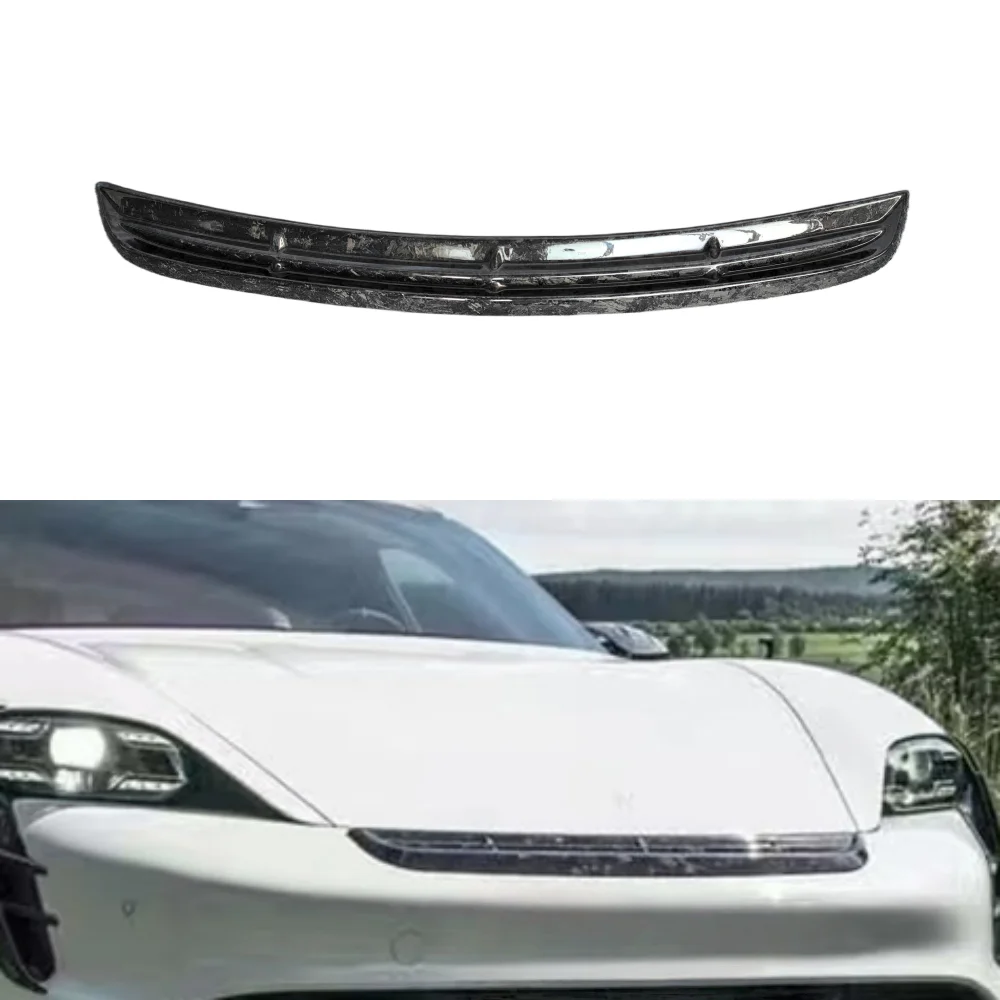 For Porsche Taycan Upgrade M-style Forged Carbon Fiber Front Bumper Decorative Strip Body Kit Car Customization Kit Car Tools
