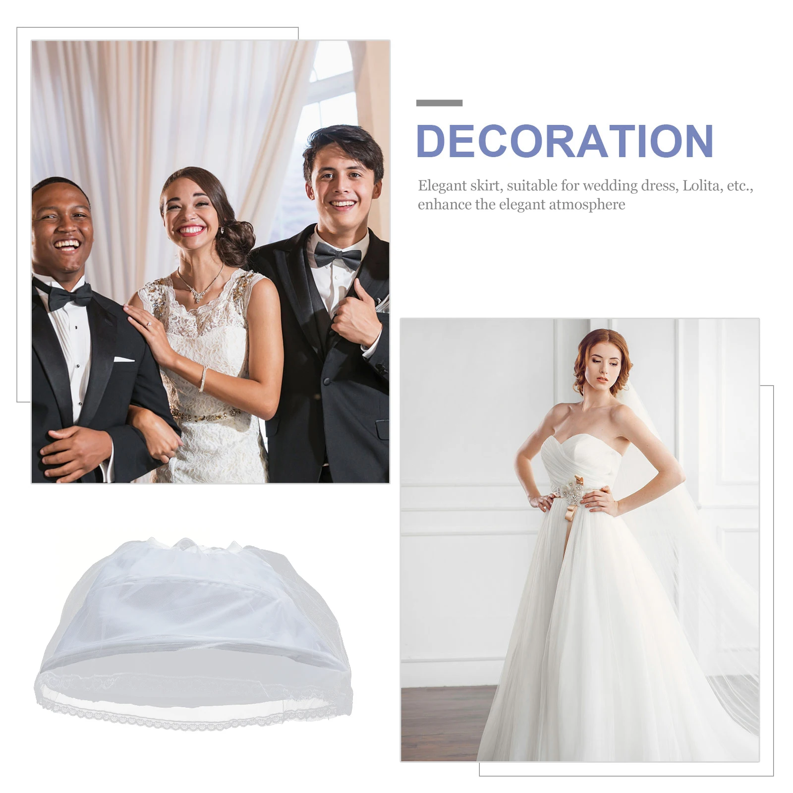 

Petticoat Dress Women Nylon Skirt Wedding Prom Cosplay Photo Party Event Underskirt for Girls Mom Female Friends Gift