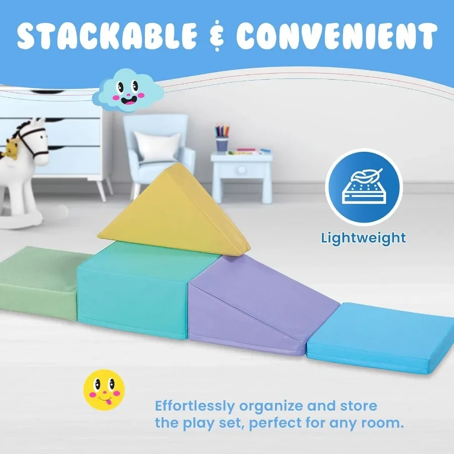 Toddler Climbing Toys - Soft Play Set for Kids - Foam Climbing Blocks - Safe Soft Gym Equipment - Great for All Ages