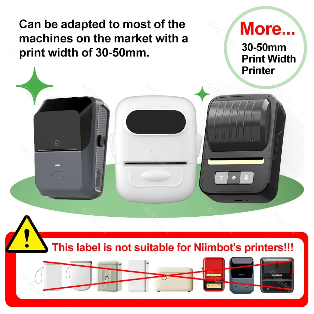 ป้ายความร้อนสติกเกอร์ Marklife Self-Adhesive กระดาษสําหรับ P50 แบบพกพาเครื่องพิมพ์โปร่งใสรอบสีขาวสําหรับ 2 นิ้ว Label Maker