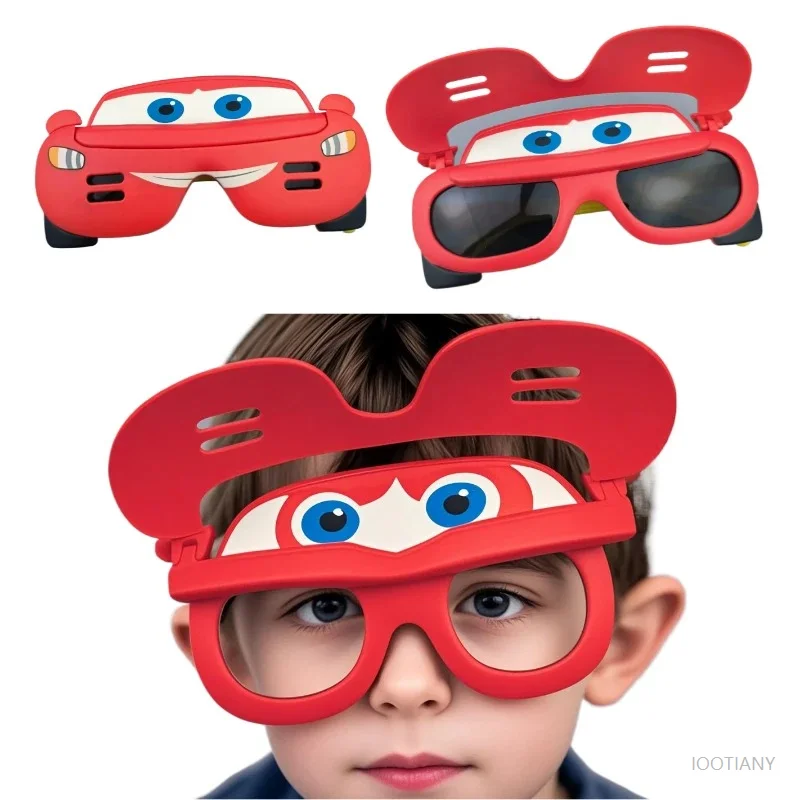 

Children Role Play Fashion Car Sunglasses Red Cartoon Flip Sunglasses Suitable For Boys Girls Anime Accessories Party Dress Up