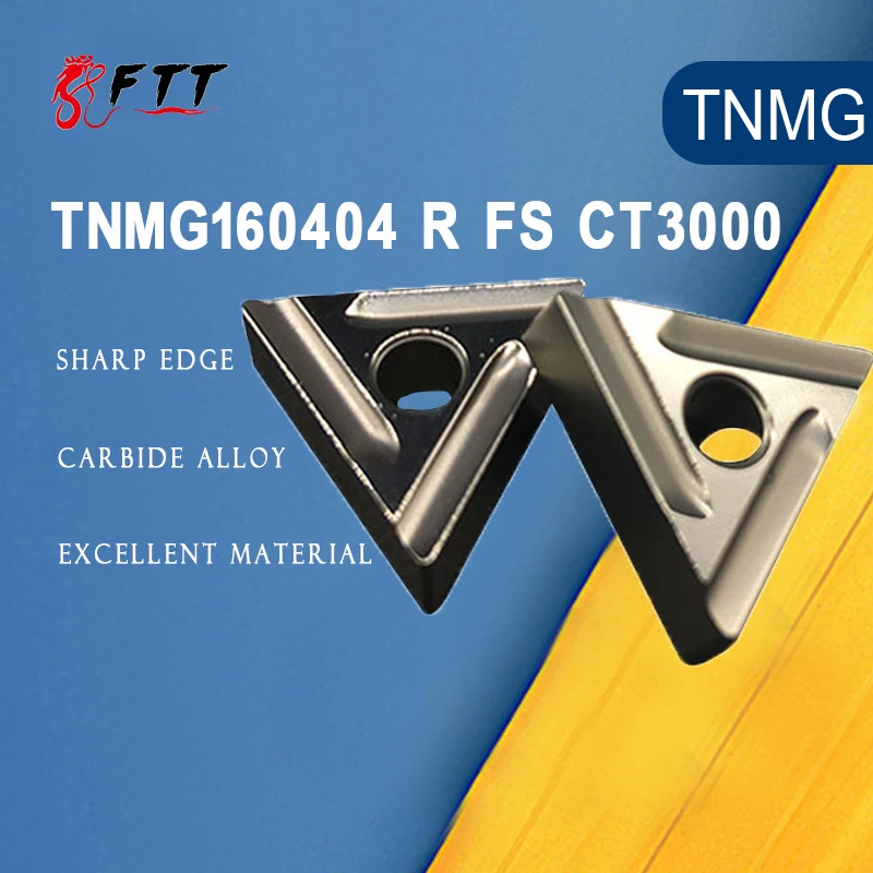 10PCS TNMG160404 R FS CT3000เครื่องมือหมุนภายนอก Cermet เกรดคาร์ไบด์แทรกเครื่องกลึงเครื่องตัดเครื่องมือ Tokarnyy Turning ...