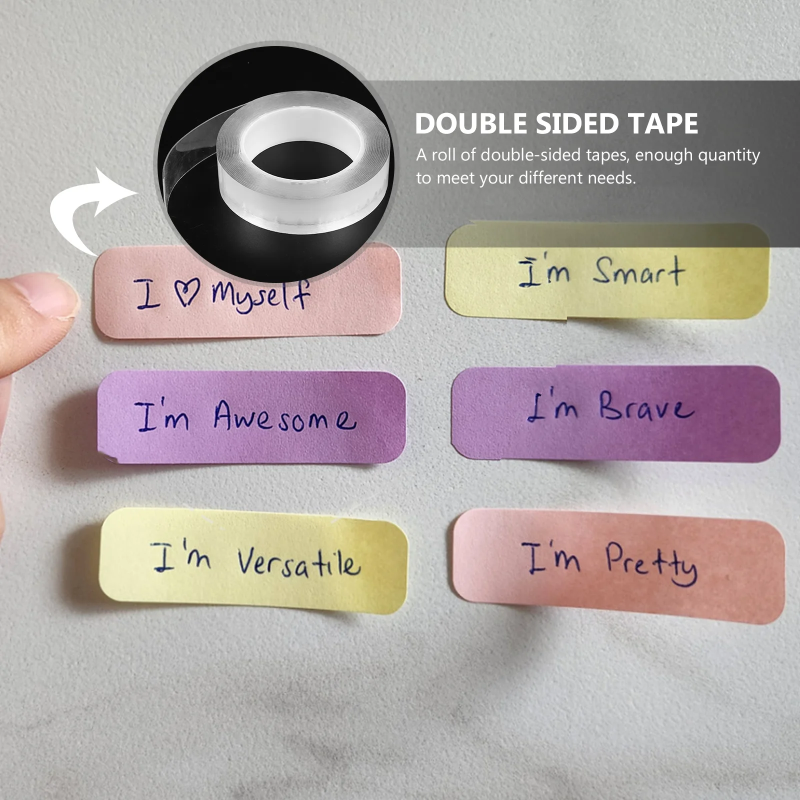 ملصق تثبيت شفاف بشريط نانو أكريليك مزدوج الجوانب، لاصق قوي وقابل للغسل وقابل لإعادة الاستخدام ولا يترك أثرًا ومتعدد الأغراض