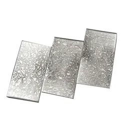 Swayboo 10x3x0.25 CM Damascus Steel Billet Bar Sandwich Steel Blade Blanks DIY Knife Making Raw Material Handmade Tool Parts