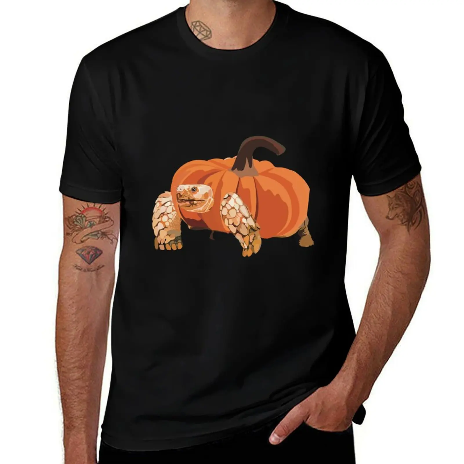 

Halloween Tortoise Pumpkin T-Shirt luxury designer Short sleeve tee gifts for boyfriend football t shirt Men's t-shirt