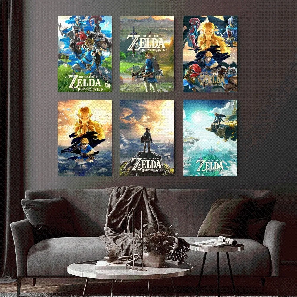 Game The L-Legends of Z-Zeldas Poster Home Office study Wall Bedroom Living Room Kitchen Decoration Painting