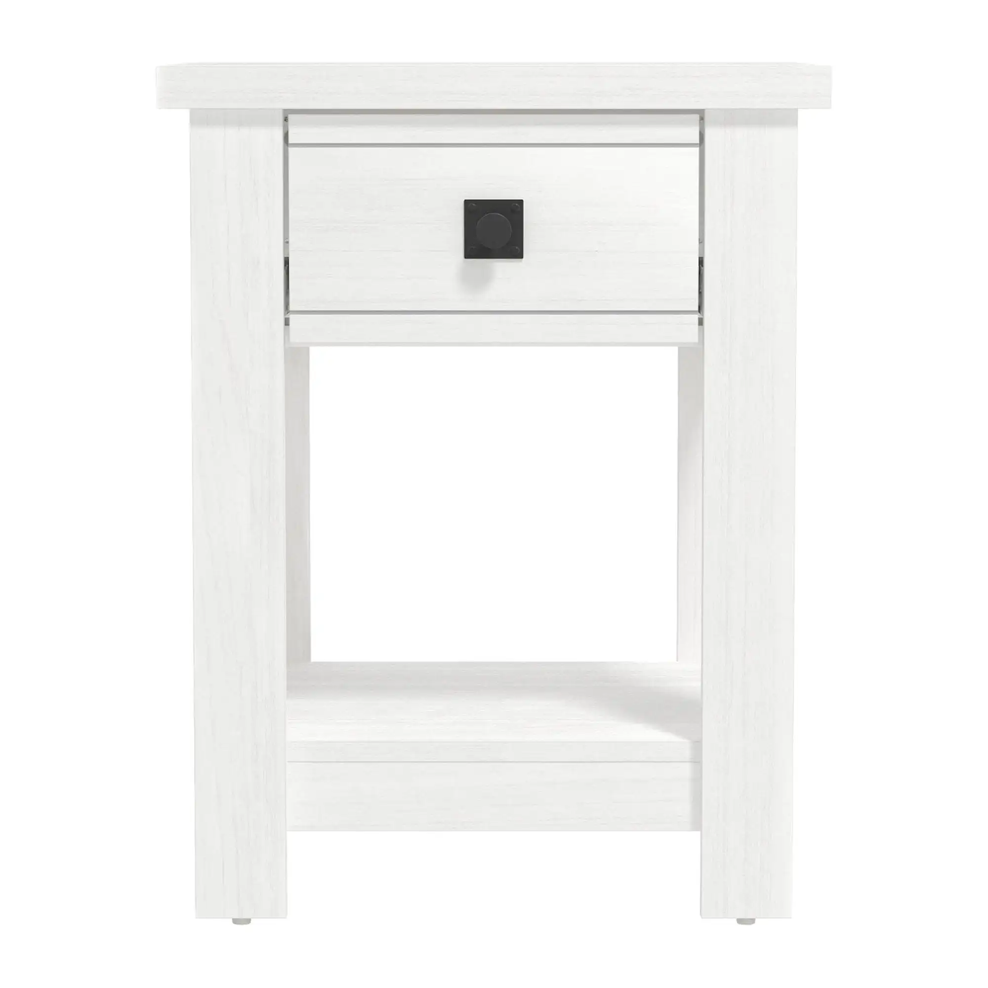 Farmhouse 1 Drawer Nightstand Set of 2 White Versatile Table Can Be Used As An Accent Table Long Lasting Durability