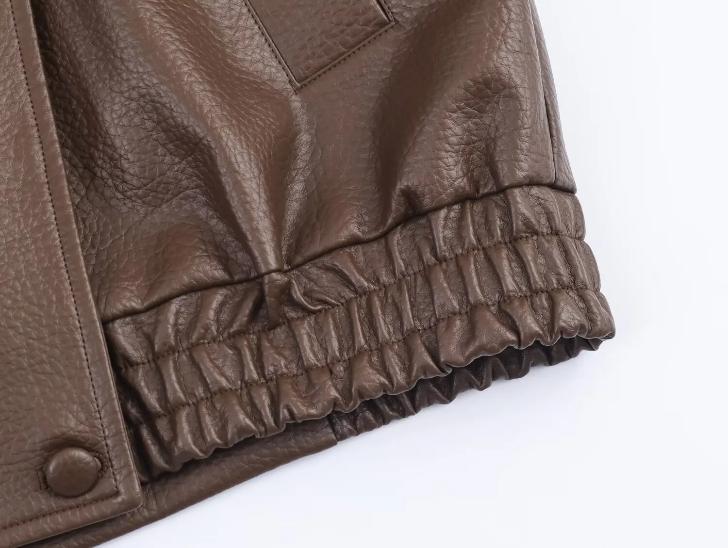 カジュアルソリッド PU レザーコート女性スタンドカラー暖かいフェイクレザーバイクジャケット秋冬ジャケット上着オーバーコート