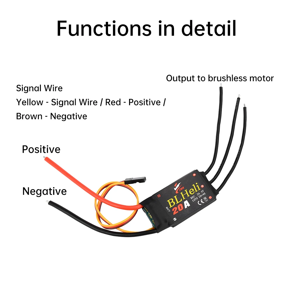 Brushless ESC Motor Controller 12/20/30/40/50A With UBEC For Quadcopter Model Aircraft Launching Multiaxis DIY FPV RC Drone