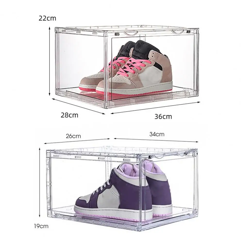 Reliable  Shoe Holder Shatterproof Plastic Door House Shoes Storage Case Stackable Transparent Shoe Rack Shoes Supplies