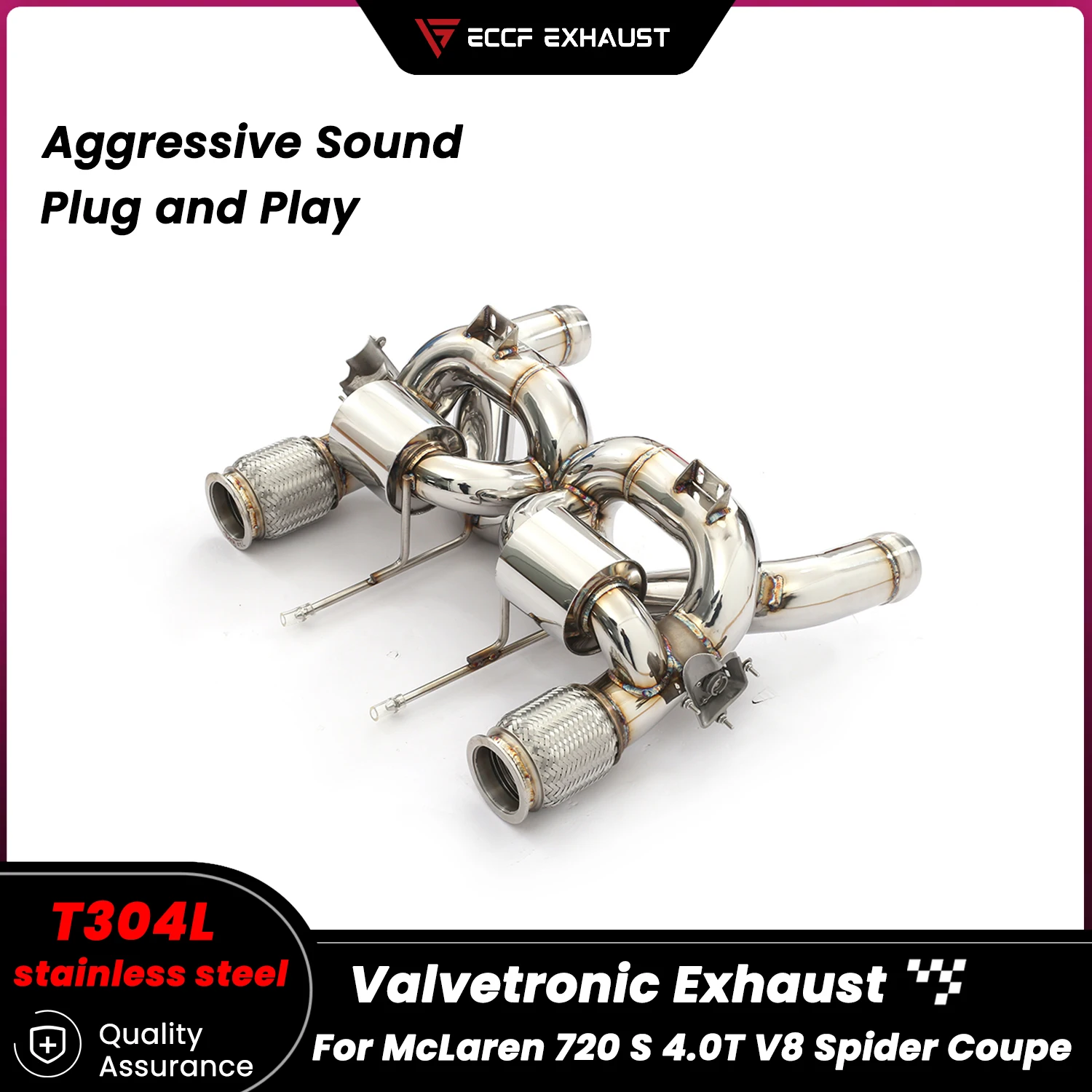 

Sporty OEM VALVE Catback Exhaust For McLaren 720 S 4.0T V8 Spider Coupe Aggressive Exhaust Sound Performance Upgrade