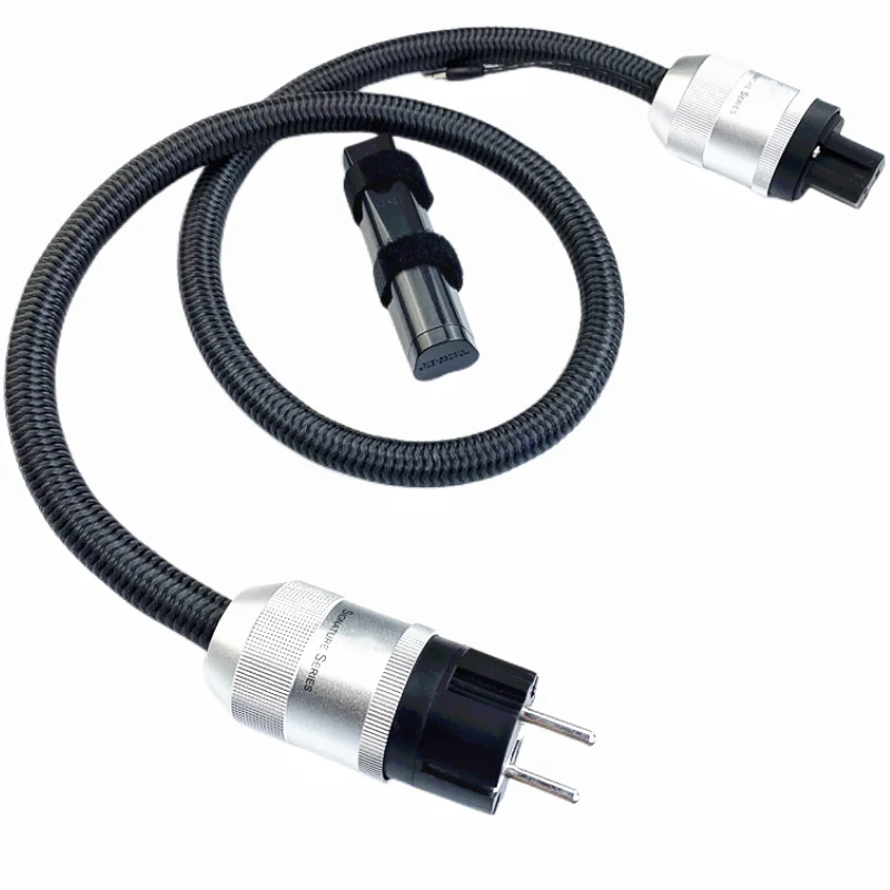 WEL Power Cable Audio Solid PSS Silver Core Noise-Dissipation US & EU Audiophile 15A or 20A IEC