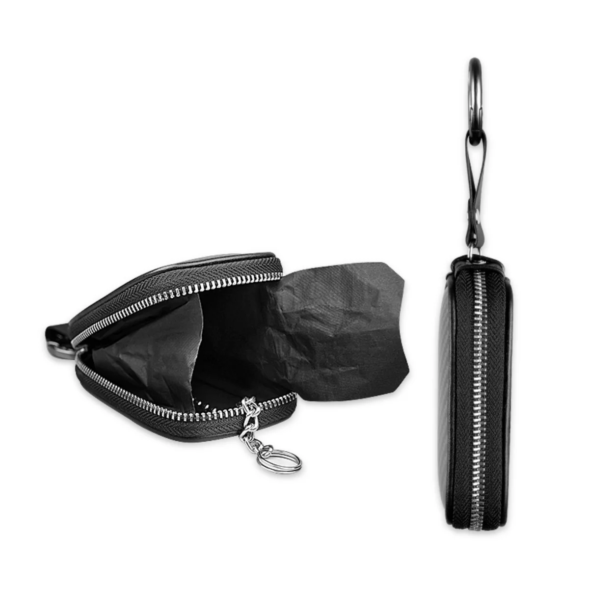 T-carbon Carbon Fiber Car Key Wallet Universal Key Fob Bag Protect From EMF, RFID, Car RFID Signal Blocking Key Fob Protector
