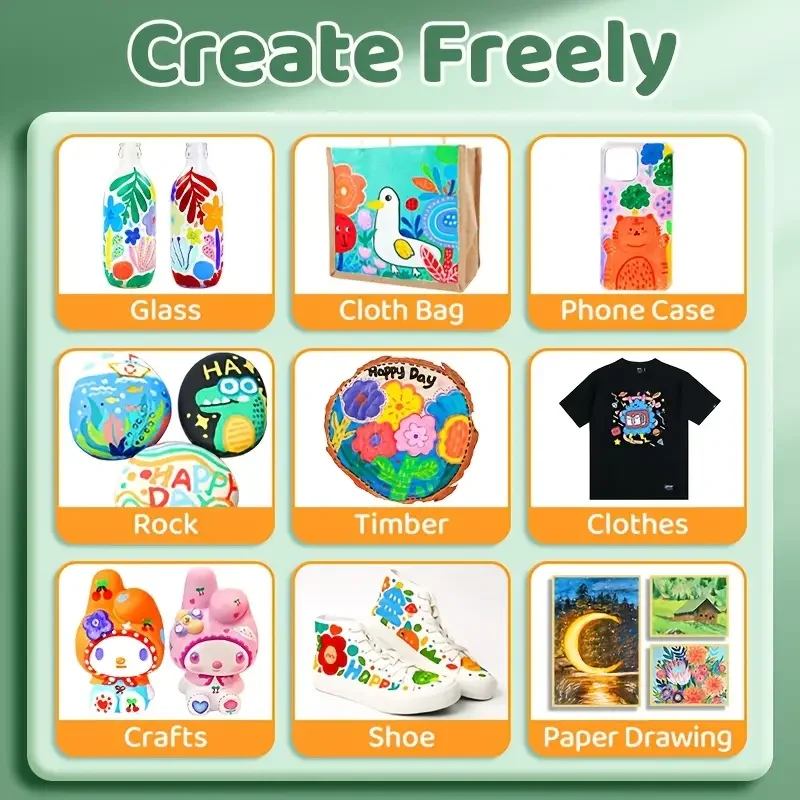 مجموعة طلاء أكريليك - مجموعة صبغات فنية احترافية متعددة الأغراض للفنانين والطلاب والحرف اليدوية، هدية مثالية لعيد الميلاد والعام الجديد