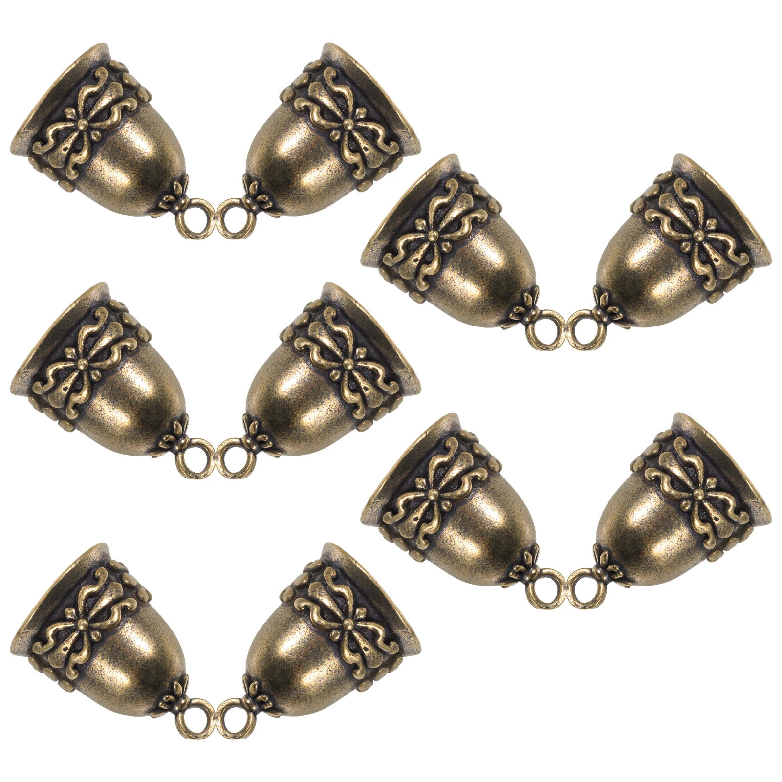 

10Pcs Vintage Brass Bells Rustic Style DIY Wind Chime Decor Hanging Bell Pendant Craft Ornament for Home Decoration