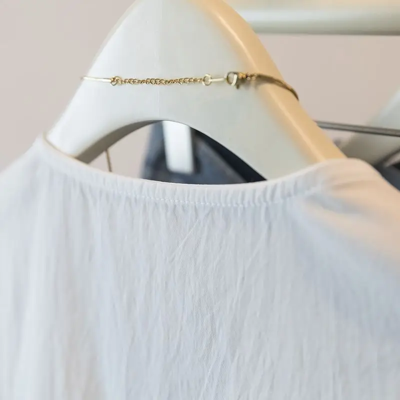 200 Pounds Plus Size Elastische Taille Büro-Damen-Trendhemd und Bluse Einfarbiges Oberteil Damenbekleidung V-Ausschnitt French Chic Basics – Detail 23