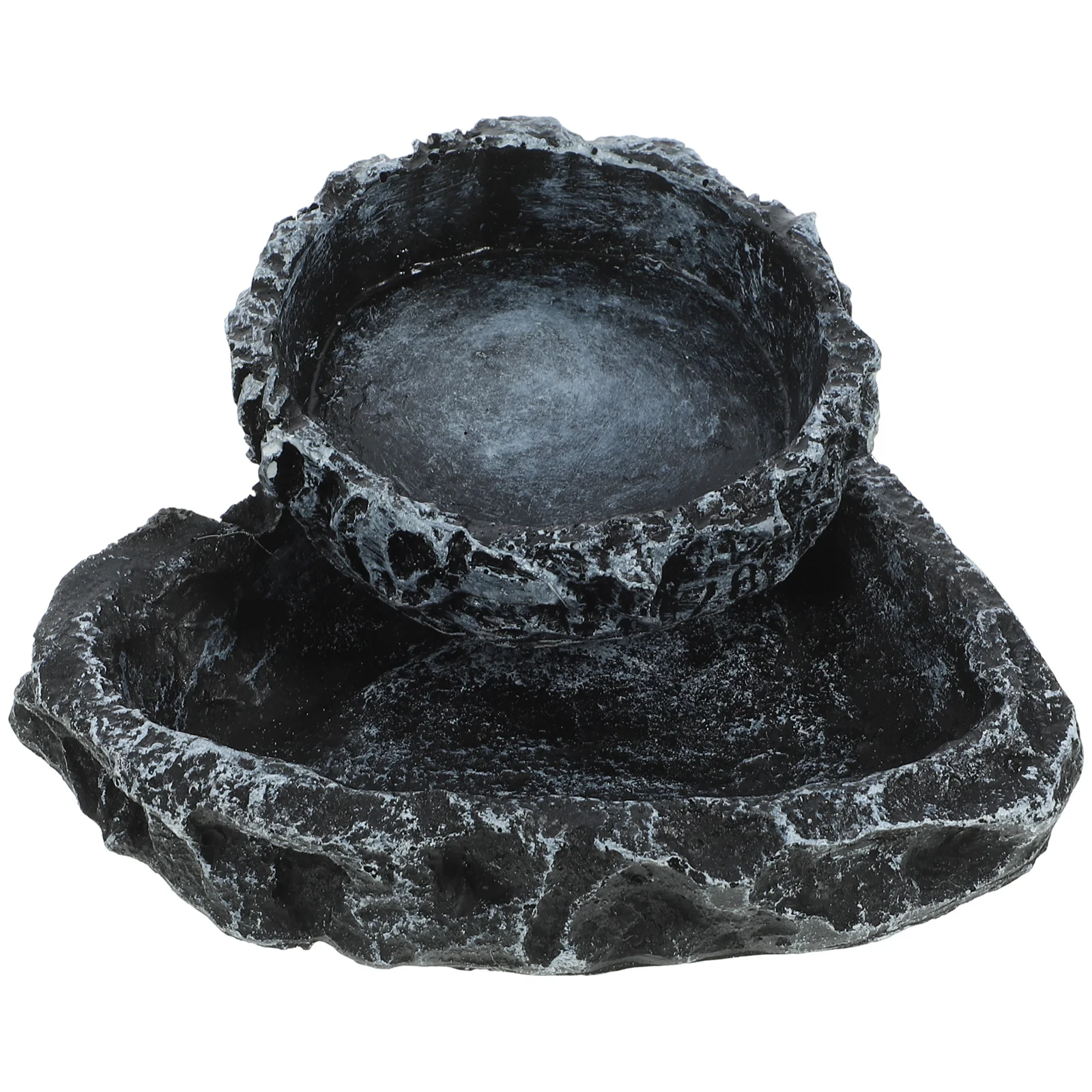

2Pcs Reptile Feeder Bowl Durable Resin Material Safe for Snakes Lizards Tortoises Water Food Container Snake Water Bowl