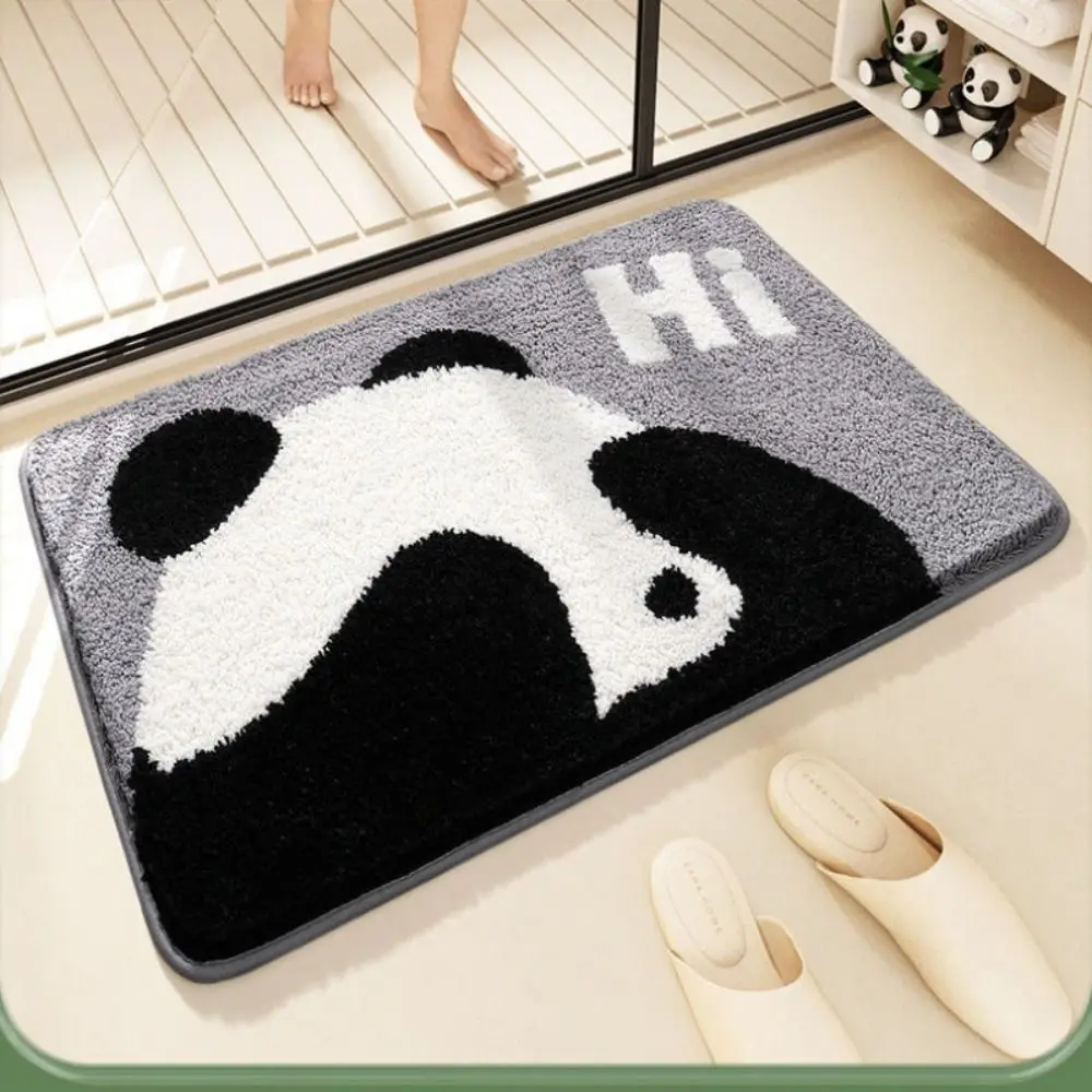 Bathroom Foot Mat 40x60cm Panda Bathroom Carpet Cartoon Microfiber Entrance Door Mat Anti-slip Luxury Bath Mat Rug Kids