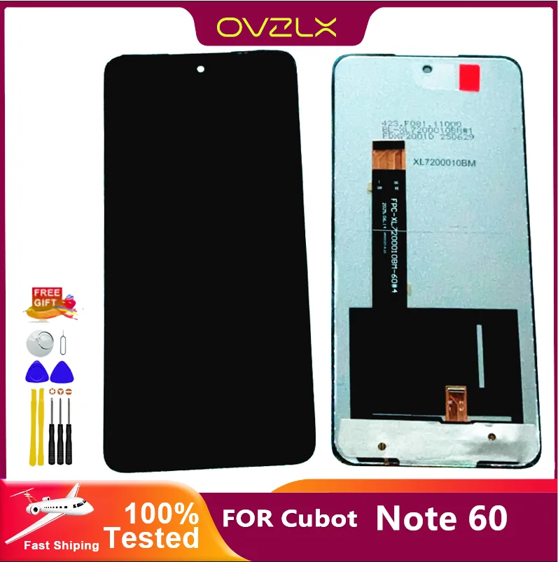 Оригинальный 7.2-дюймовый дисплей 120 Гц Android 15 для Cubot Note 60, ЖК-экран, сенсорная панель, дигитайзер для Cubot Note 60, ЖК-сенсор