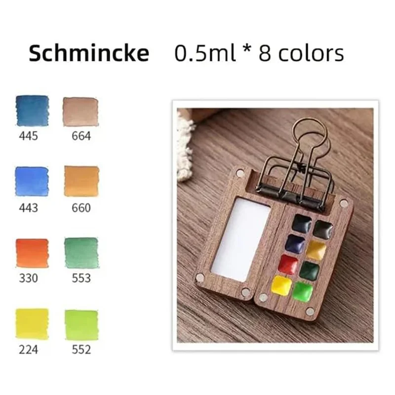 ABDE-Travel Paint Palette, Travel Ready Paint Palette Bundle, Mini Watercolor Travel Paint Palette With Clip, For Travel