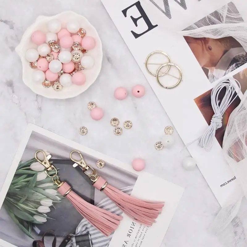 F62d Silikonperlen Bulk -Pack für Schlüsselbundarmband, perfekt für Mädchen die einzigartige und auffällige Kreationen