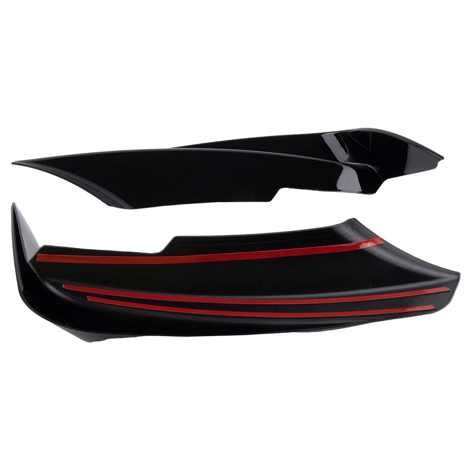 

Auto Parts Upgrade Gloss Black Canards ABS Fog Lamp Trim Practical Design Reliable Performance Easy Installation