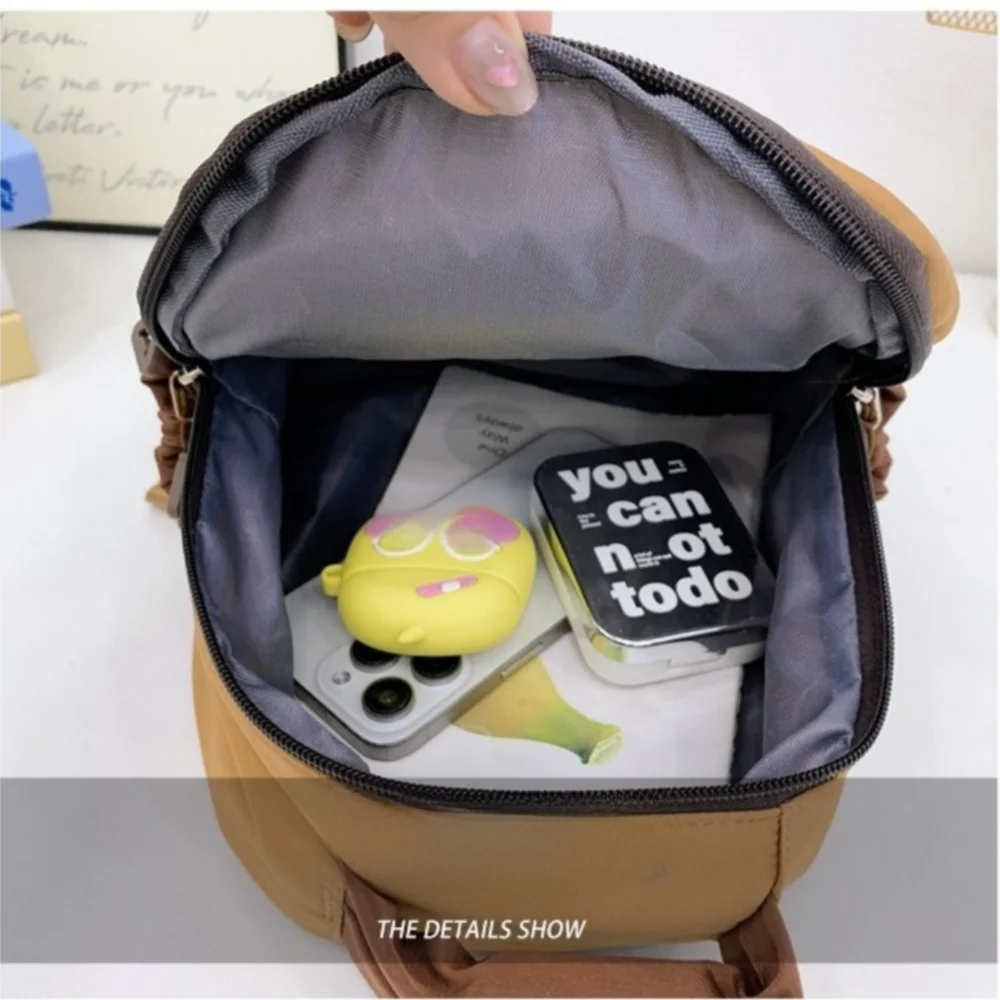 Cute Cartoon Capybara Backpack Large Capacity Lightweight Capybara School Bag Nylon Multi-pockets Kindergarten Backpack