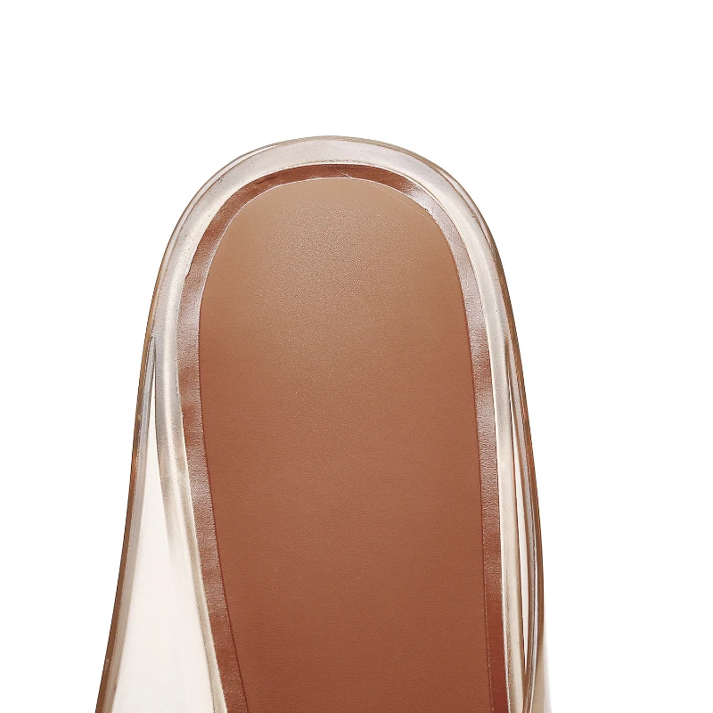 Sandalias de tacón bajo estilo francés, modernas, con brillantina, tipo gelatina, con punta abierta, para la playa y eve