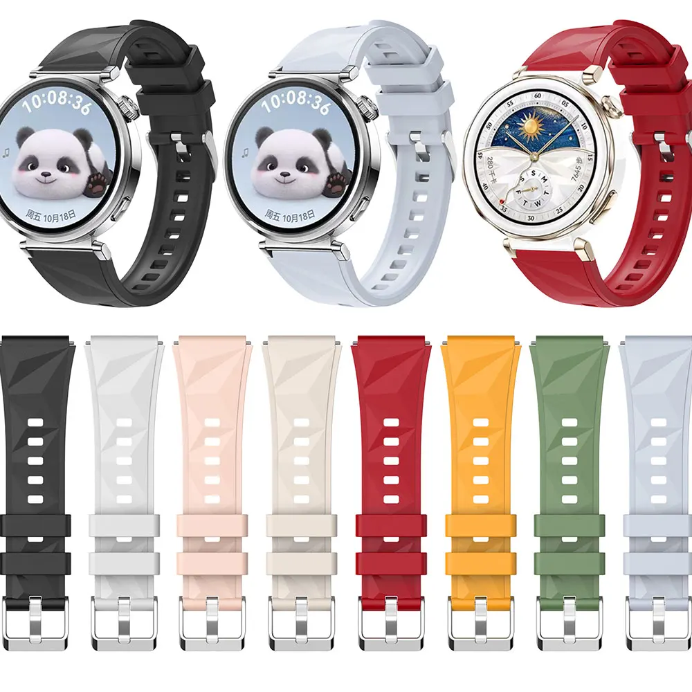 18mm Silicone Watch band Strap For Huawei Watch GT5 Pro 42mm Sports Replacement Correa Bracelet for Huawei GT5 41mm Accessories