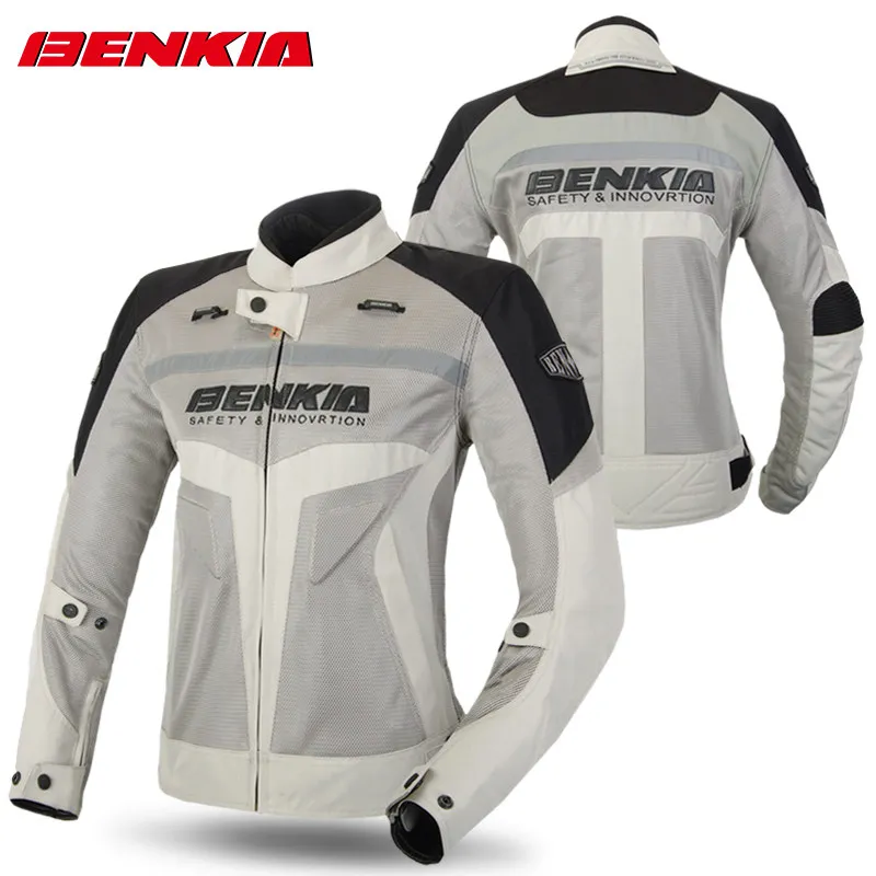 BENKIA Motorcycle Riding Jacket Pants Set Women Summer Breathable Racing Jacket CE Ladies Locomotive Equipment