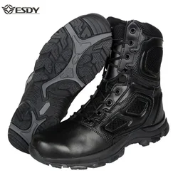 Botas de entrenamiento de combate tácticas mejoradas para hombre, zapatos de senderismo de respuesta rápida antidesgaste para acampar al aire libre, zapatillas de pesca y caza para hombre