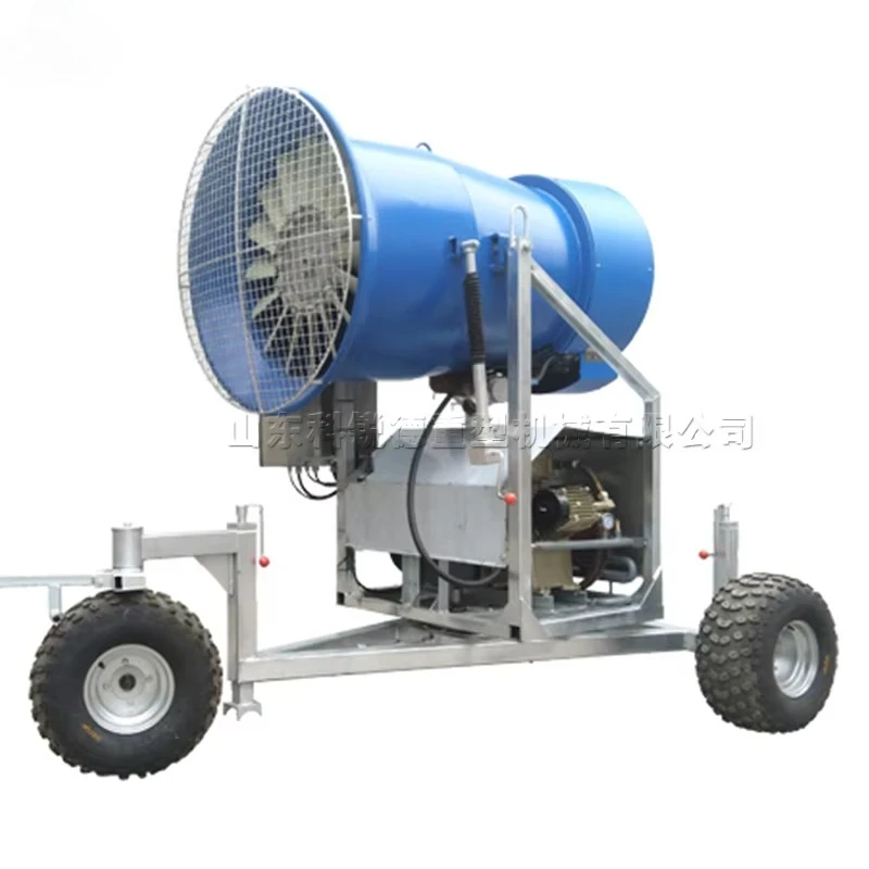 Mobile Artificial Outdoor Snow Making Machine Event Atmosphere Creator Ski Resort Equipment Cannon Fan Generator Shed