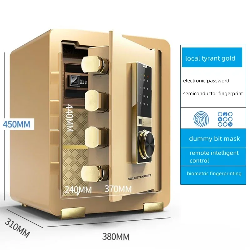 Upgrade New Safe Home Family Small Mini 45 Pass Folder Ten Thousand Password Bedside Invisible In The Wall Into The Wardrobe Lar