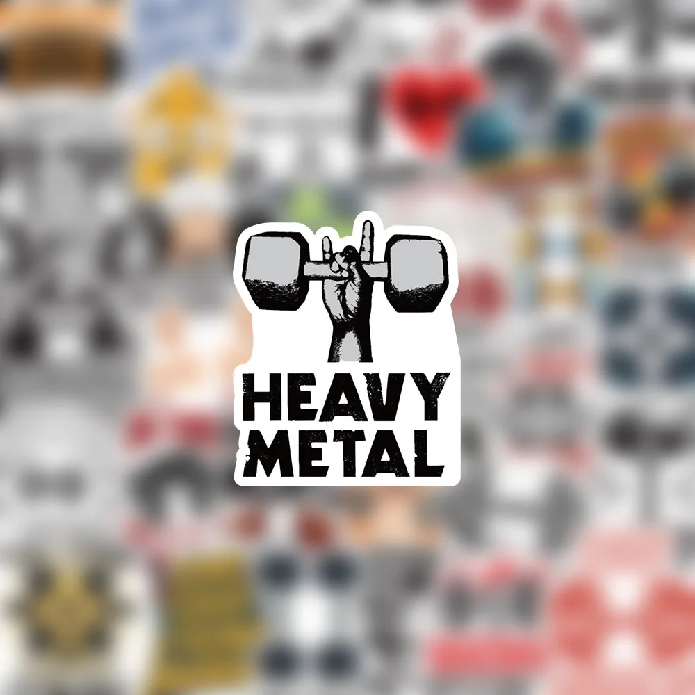 54PCS Fitness Equipment Dumbbel Stickers Creativity Cartoon Graffiti Decoration DIY Notebook Suitcase Guitar Phone Toys Decals