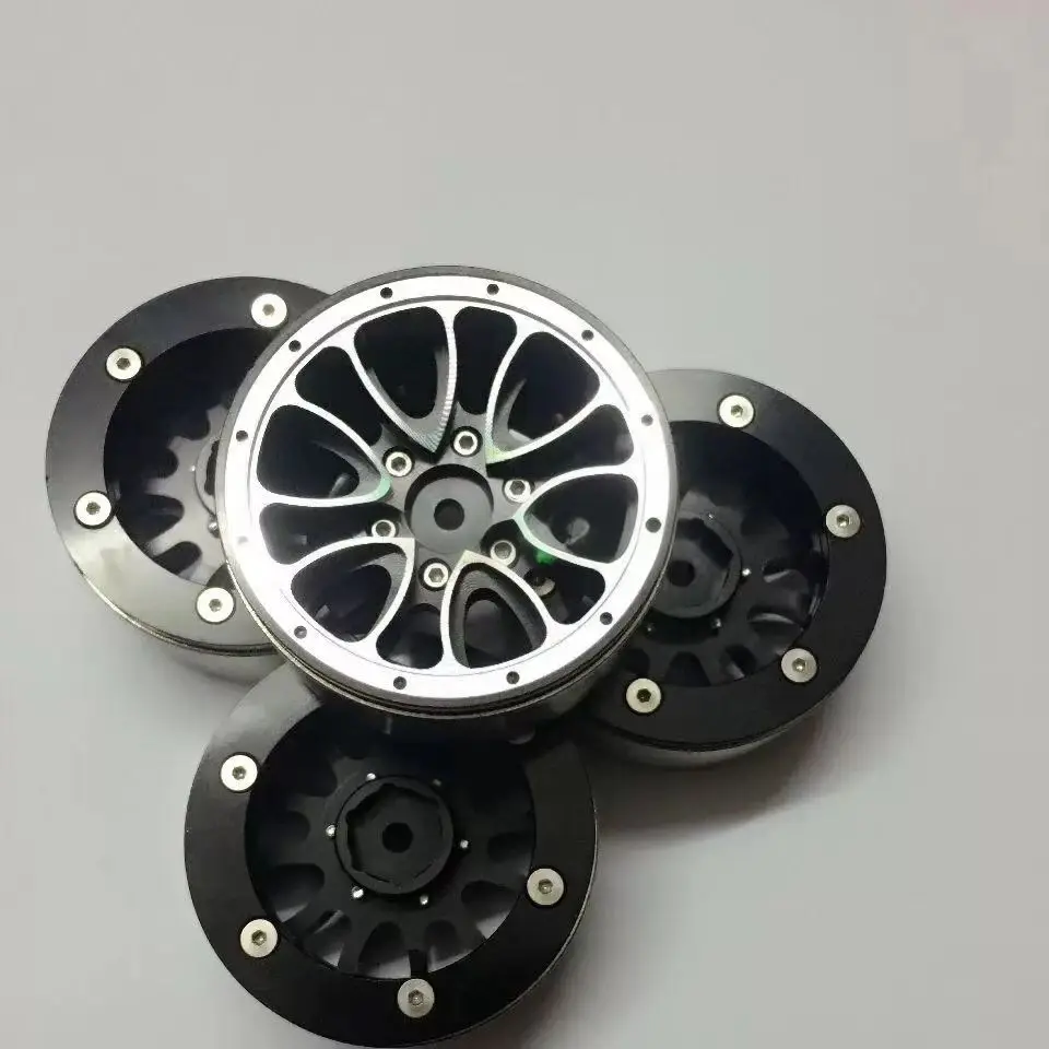 1.9 Wheel D90 SCX10 1/10 Rock Crawler Specialty Metal Wheels, Non-Adhesive, Weight Distribution, Single Unit