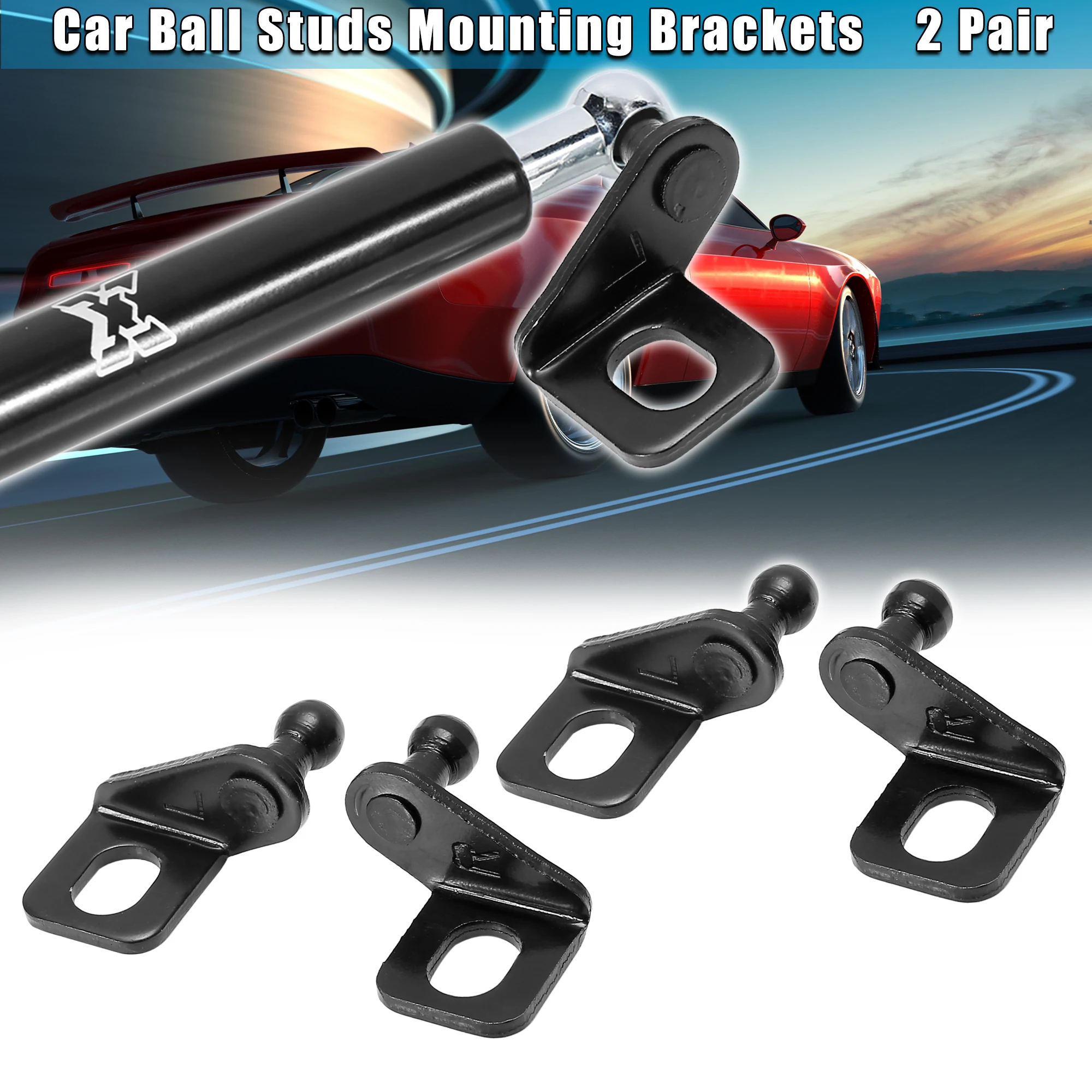 X Autohaux 1 Pair 2 Pairs 10mm Car Ball Studs Mounting Brackets for Gas Struts Shocks 42x35x21mm 67x23x23mm 57x40x20mm