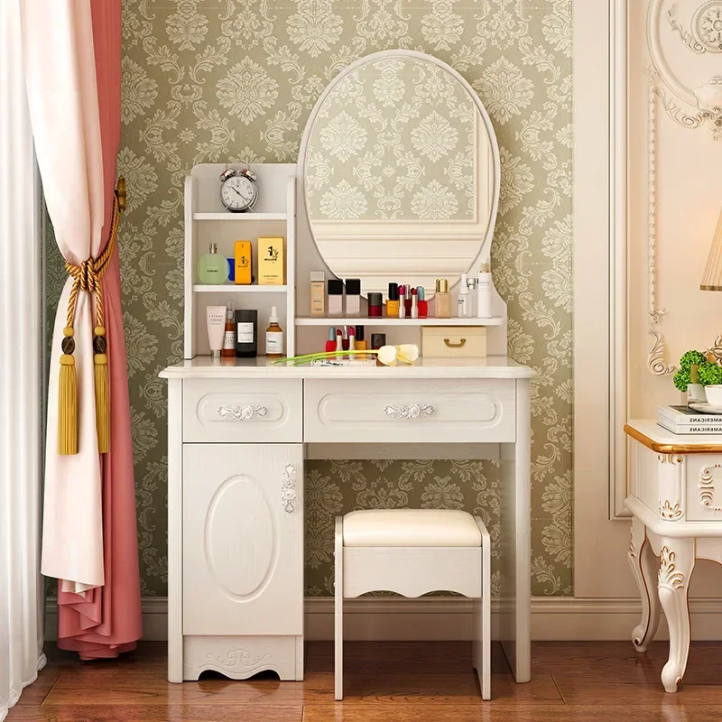# European Simple Dressing Table Women Bathroom Bedroom Dressing Table Cheap Makeup Drawer Tavolo Da Trucco Table Accessories