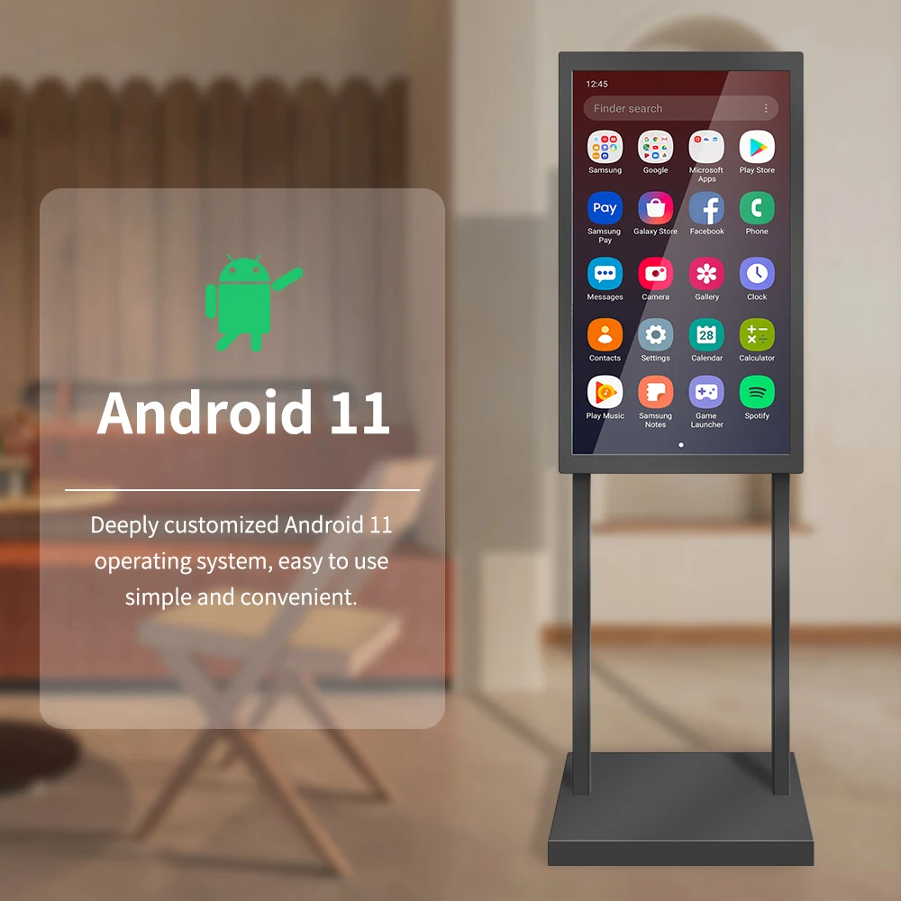 32-Inch battery-powered screen double-sided