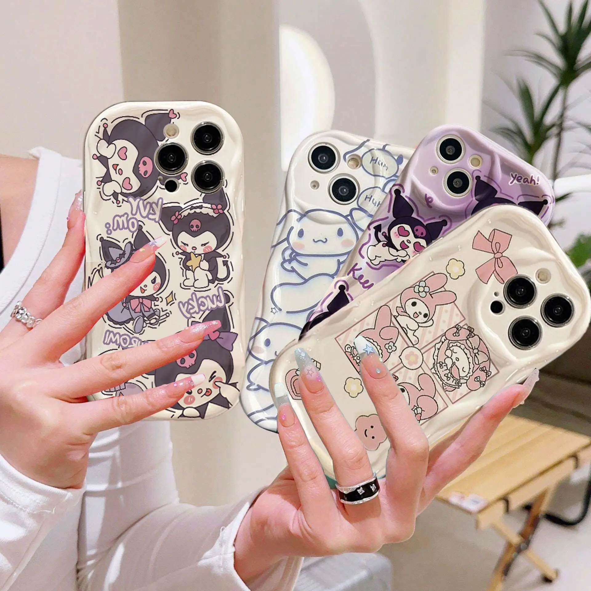 Phone Case For Vivo Y17s Y28 Y03 Y100 Y15 Y16 Y11 Y17 Y20i Y20 Y12 Y15S Y01 Y15A Y11S Y12S Y12A cover Kuromi Cinnamoroll Sanrio