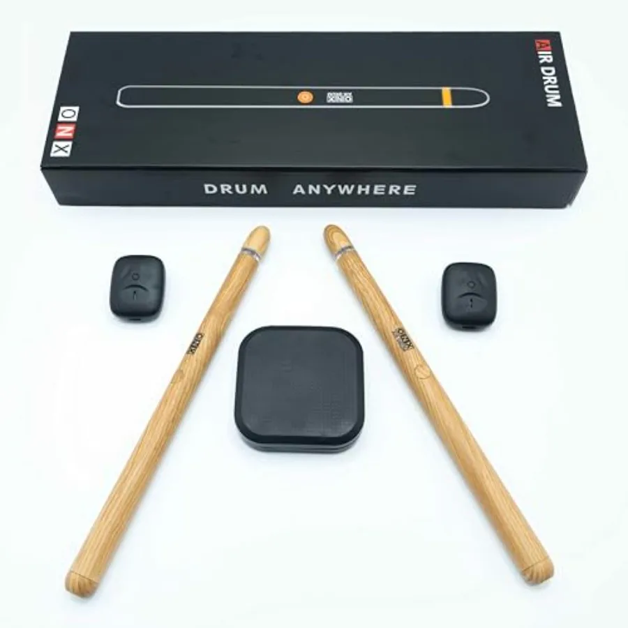 

Electric Drumsticks Air Drum Sticks 4rd Gen Virtual Air Drum with Drumsticks Pedals Bluetooth and 8 Sounds Electronic Drum Set