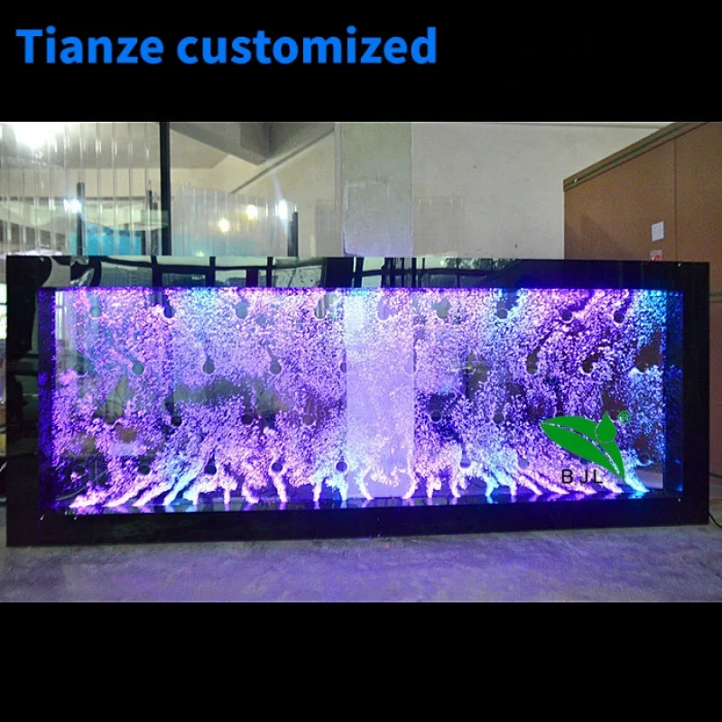 

(customized)wall hanging mounted bubble square tube bubble water wall panel RGB color waterproof panel bubble