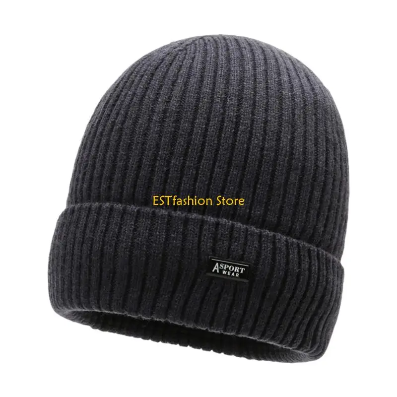 Y5GC Winter Knit For Outdoor Sports Thermally Insulated Unisex Polyester Hat