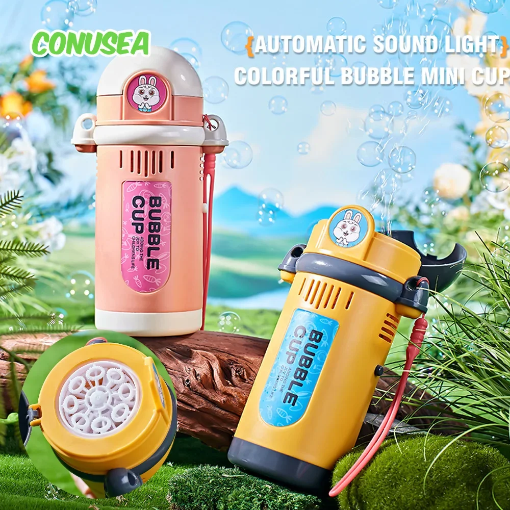 

Soap Bubble Machine Electric Toy Charging Bubble Cup Automatic Water Bottle Bubbles Toys for Kids Outdoor Party Games Children