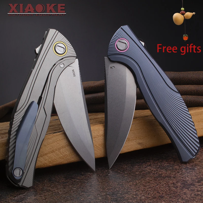 

M390 Steel BladeTC4 Titanium Handle Camping Folding Knife - Outdoor Survival KnifeEDC Tactical Knife Hunting Portable Tool Knife