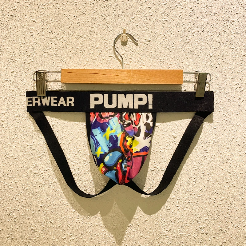 3PCS Sexy Men Underwear Funny Briefs Underpants Graffiti Panties Jockstrap Low Waist Butt Lifter Male Underwear